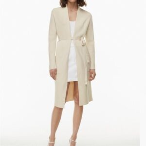 NWOT Aritzia Babaton Ty Cream Long Open Cardigan